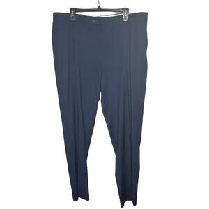 Ralph Lauren Men's Navy Blue Flat Front Dress Office Career Pant Size 38 x 32